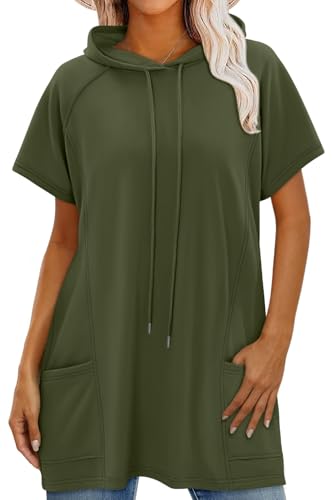 Short Sleeve Hoodie Tunic