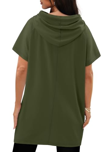 Short Sleeve Hoodie Tunic