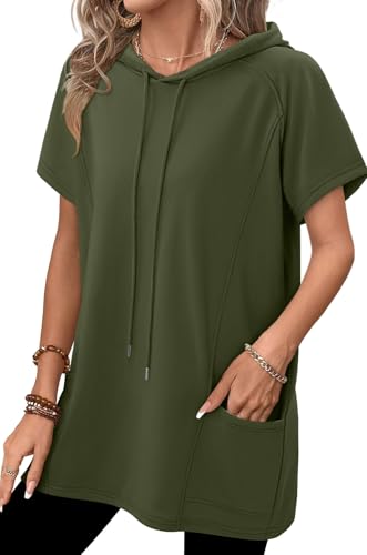 Short Sleeve Hoodie Tunic