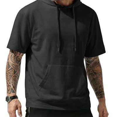 Short Sleeve Pocket Hoodie