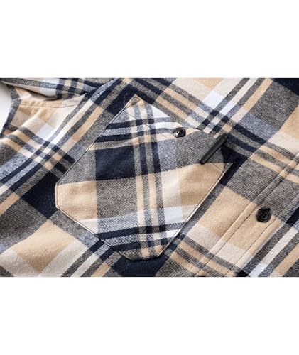 Plaid Hooded Shirt Jacket