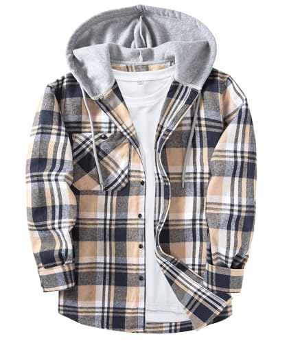 Plaid Hooded Shirt Jacket