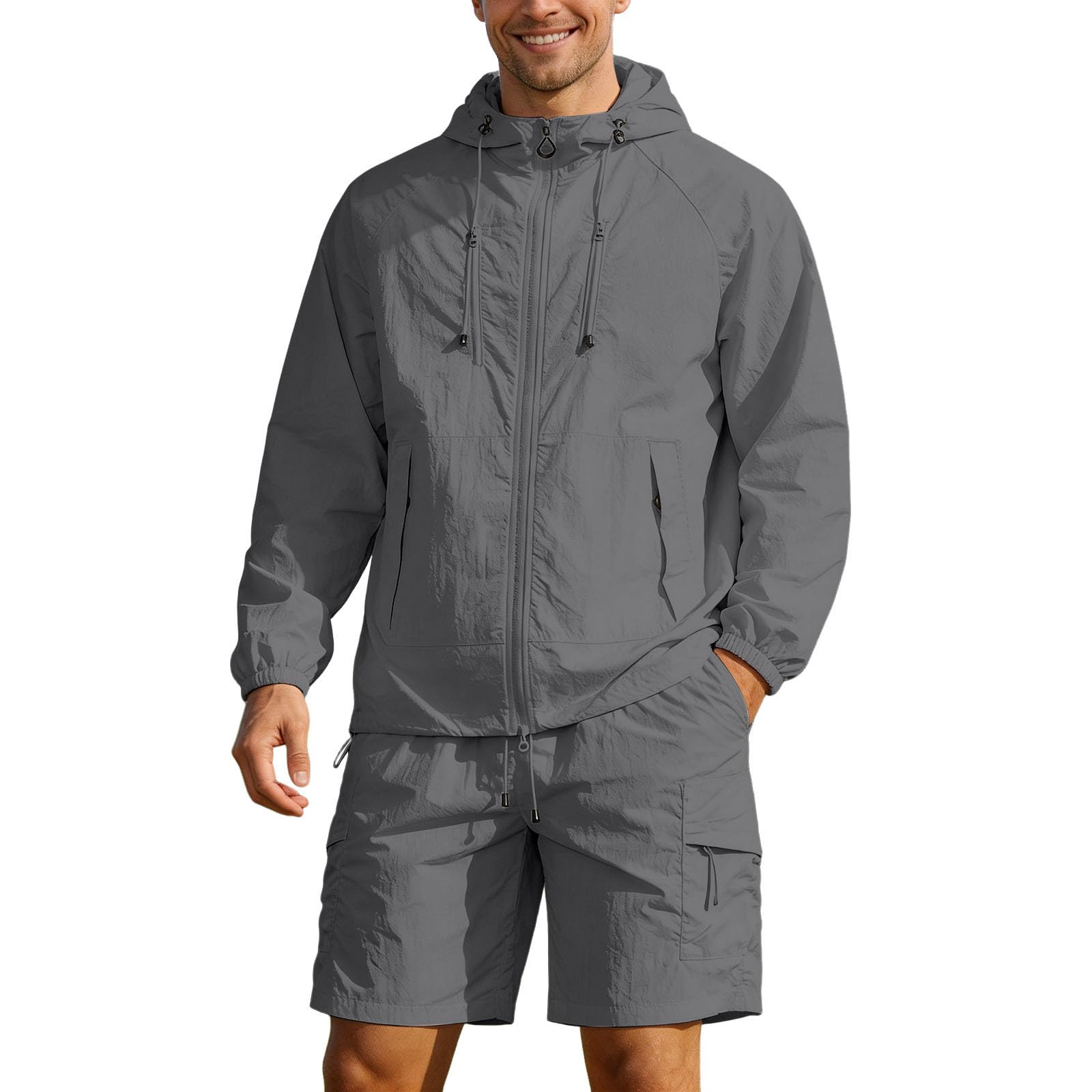 Long Sleeve Hoodie and Shorts Set