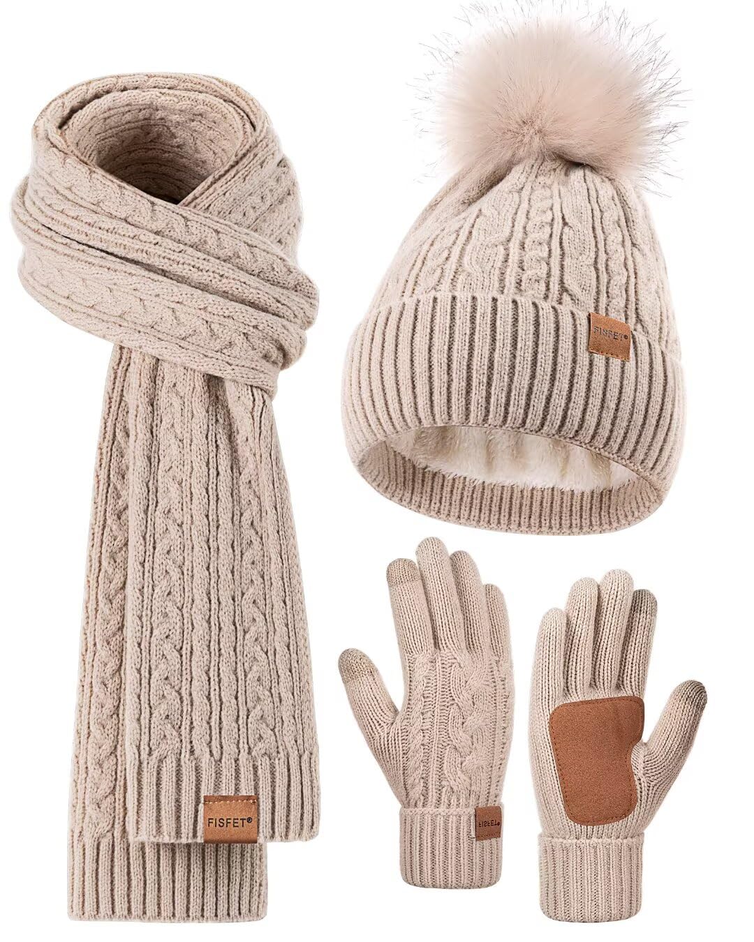 Pom Beanie Winter Accessory Set