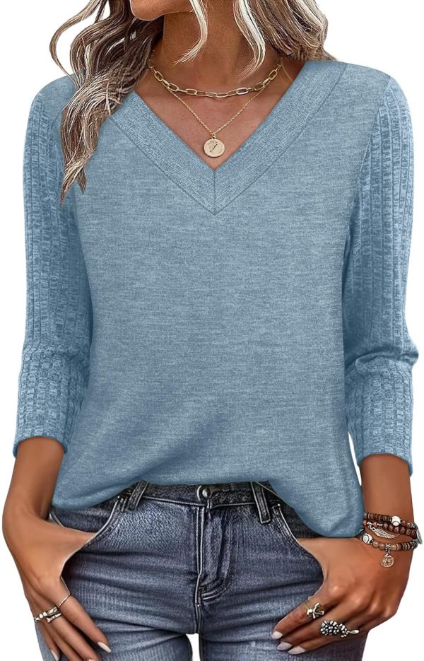 Three-Quarter Sleeve Casual Top