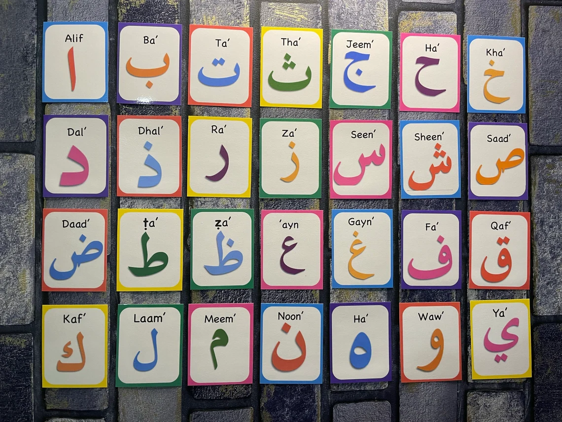 Arabic Alphabet Flash Cards- Alif Ba Ta, Islamic learning, Madrassah, learn Arabic