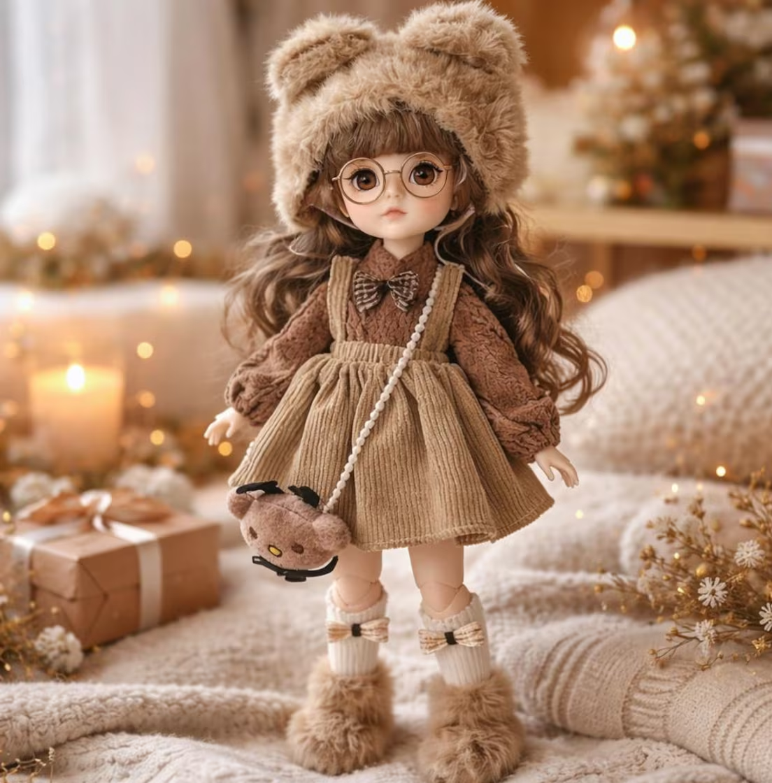 Big Eyed Dress Up Doll, 30cm Jointed Fashion Doll, Cute Princess Doll, BJD Style Doll