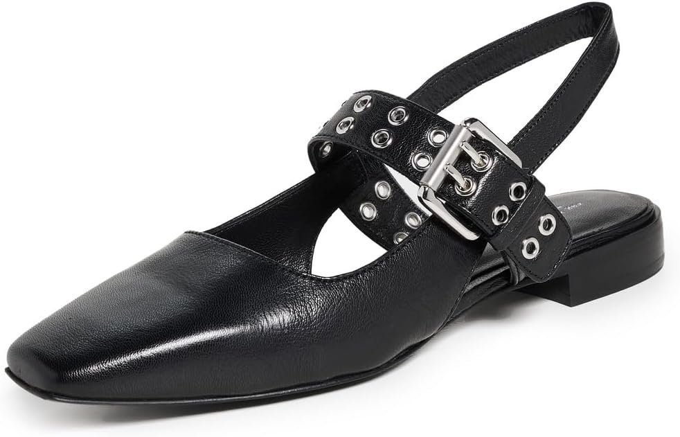 rag & bone Women's Astra Slingback Sandals, Black, 9 Medium US