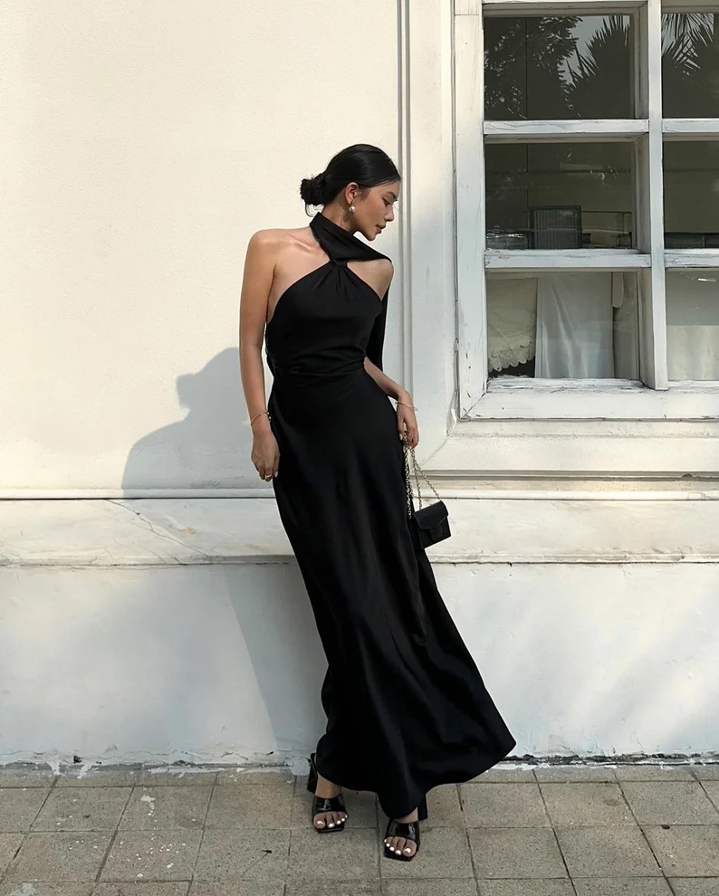 Backless Silk dress